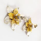 Set of two medium size painted Italian Florentine wall lights
