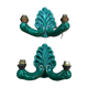 Former pair of art deco green ceramic wall sconces