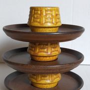 Trois coquetiers céramique ceramano germany années 50