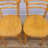 Set of 4 authentic Baumann bistro chairs.