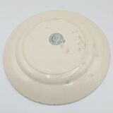 Flat plates in faience Land of Fer Choisy Le Roi, year 50, dark blue décor