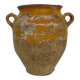 Magnificent glazed yellow confit pot, south-west of France. 19th century.
