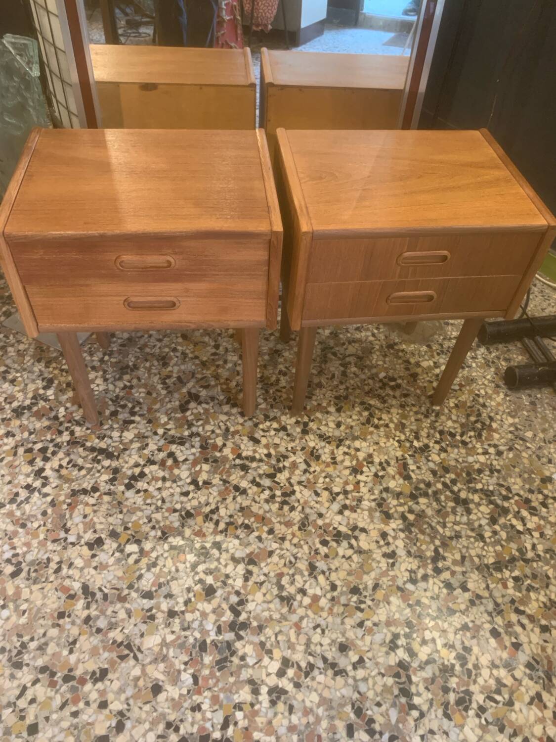 Paire de chevets danois en teck mid-century