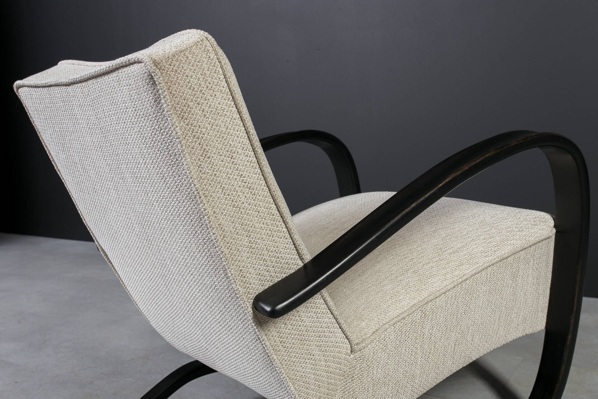 Set of two Art Deco Armchairs by J. Halabala, Model H269, 1930s