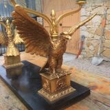 Bronze bass table with eagles