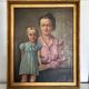 Portrait painting of mother and daughter.