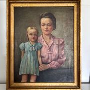 Tableau portrait mère et fille