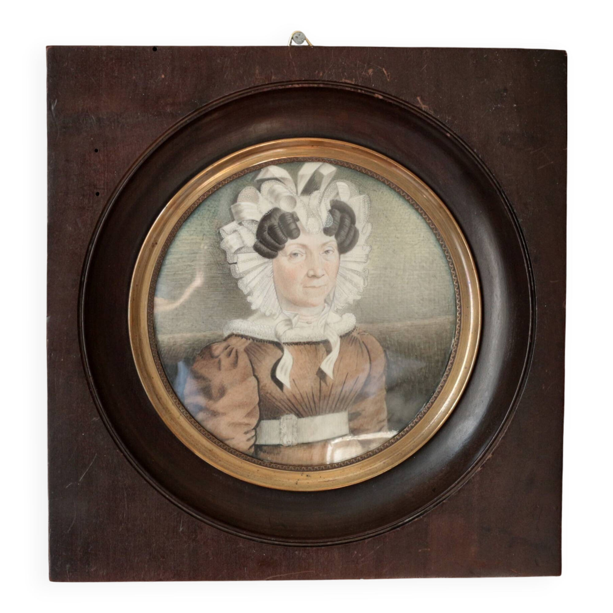 Painting. Portrait of an ancestor. 1847. Gouache on cardboard.