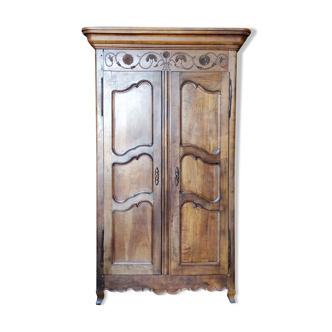 Armoire deux portes louis xv d'époque sans clef