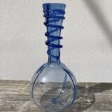 Vase soliflore en verre soufflé bleu