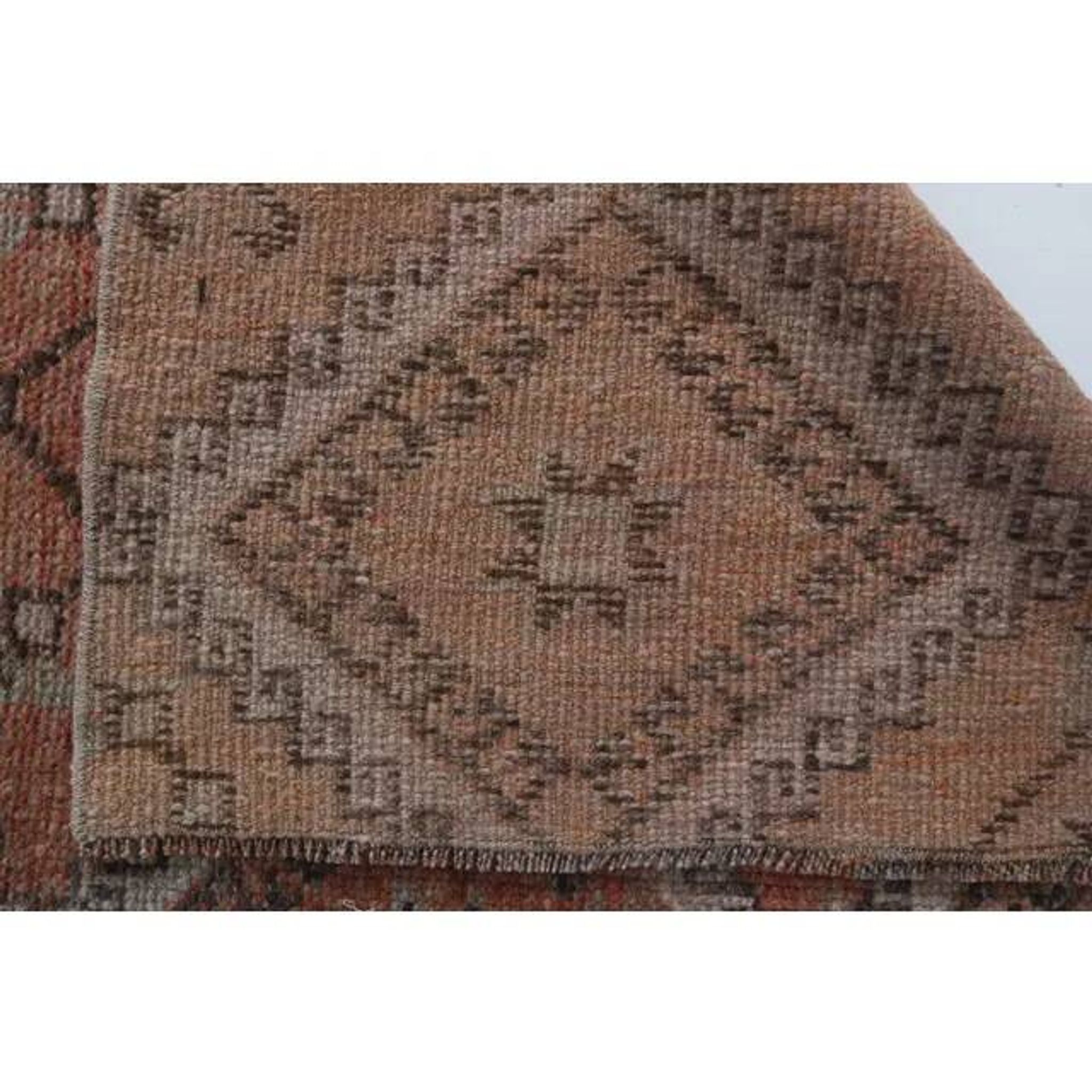 1970s Turkish Hand-Knotted Wool Cotton Red Runner 101x320