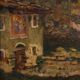 Italian signed countryside landscape painting from 20th century