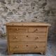 Commode ancienne rustique en pin, 4 tiroirs, vers 1880–1920