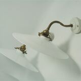 Pair of opaline wall lamps