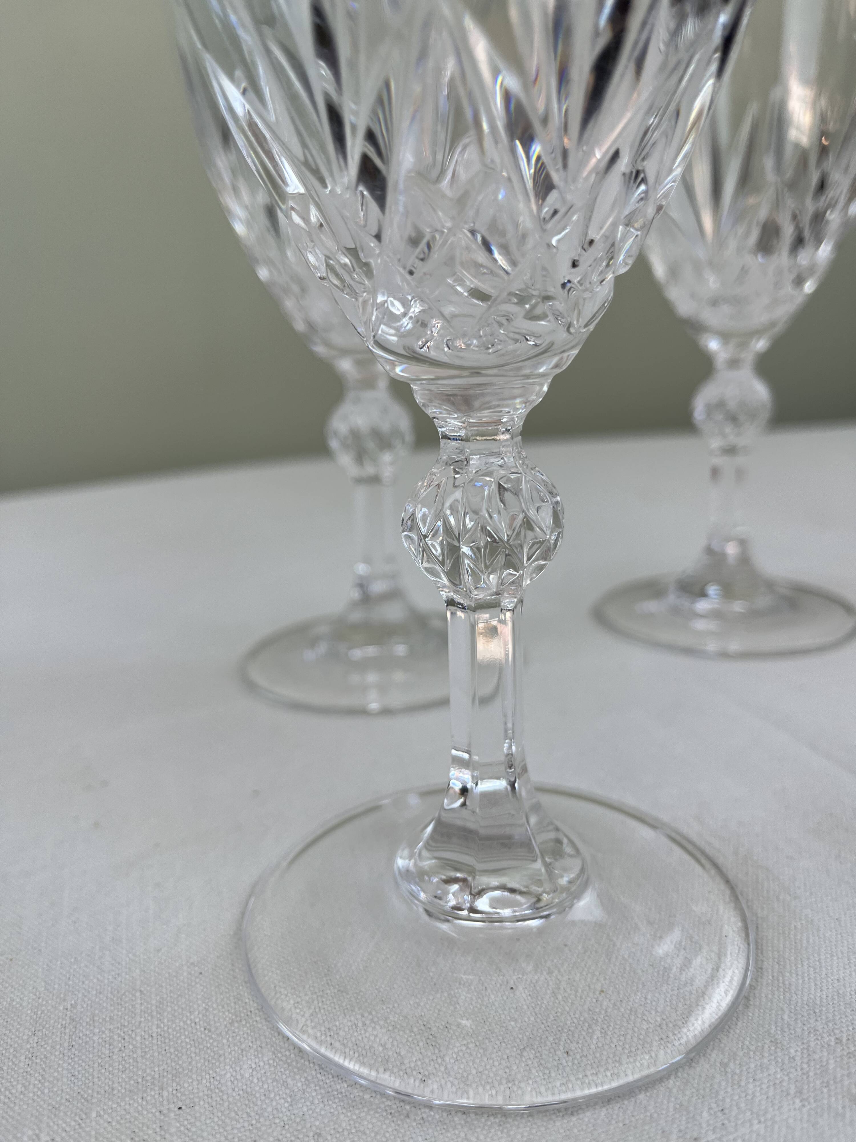 Cut crystal glasses