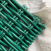 Vintage Vallauris woven ceramic trivet