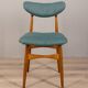 Pair of 60s vintage chairs in green fabric Italian design