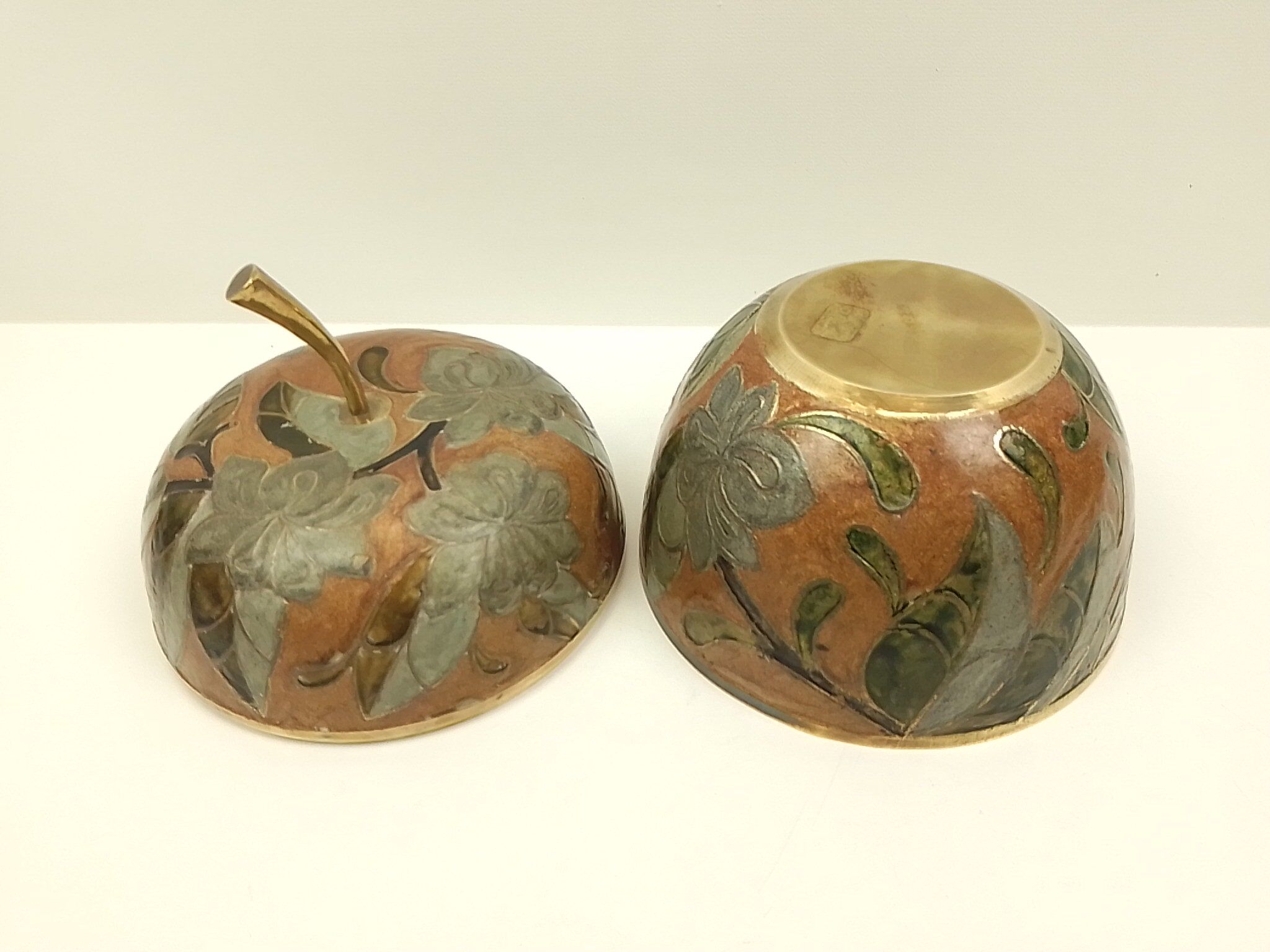 Brass box apple shape