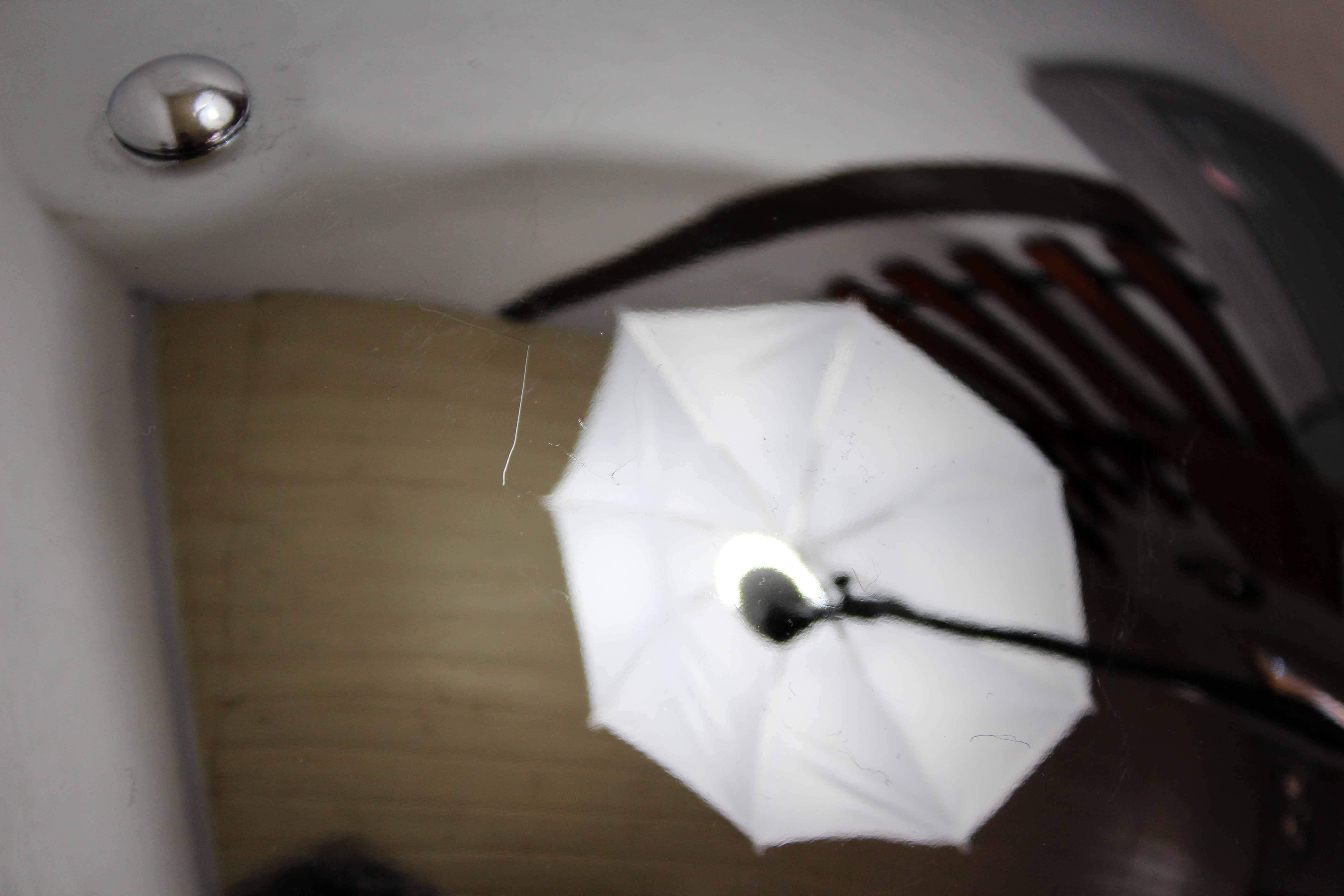 Mushroom lamp in chromed metal