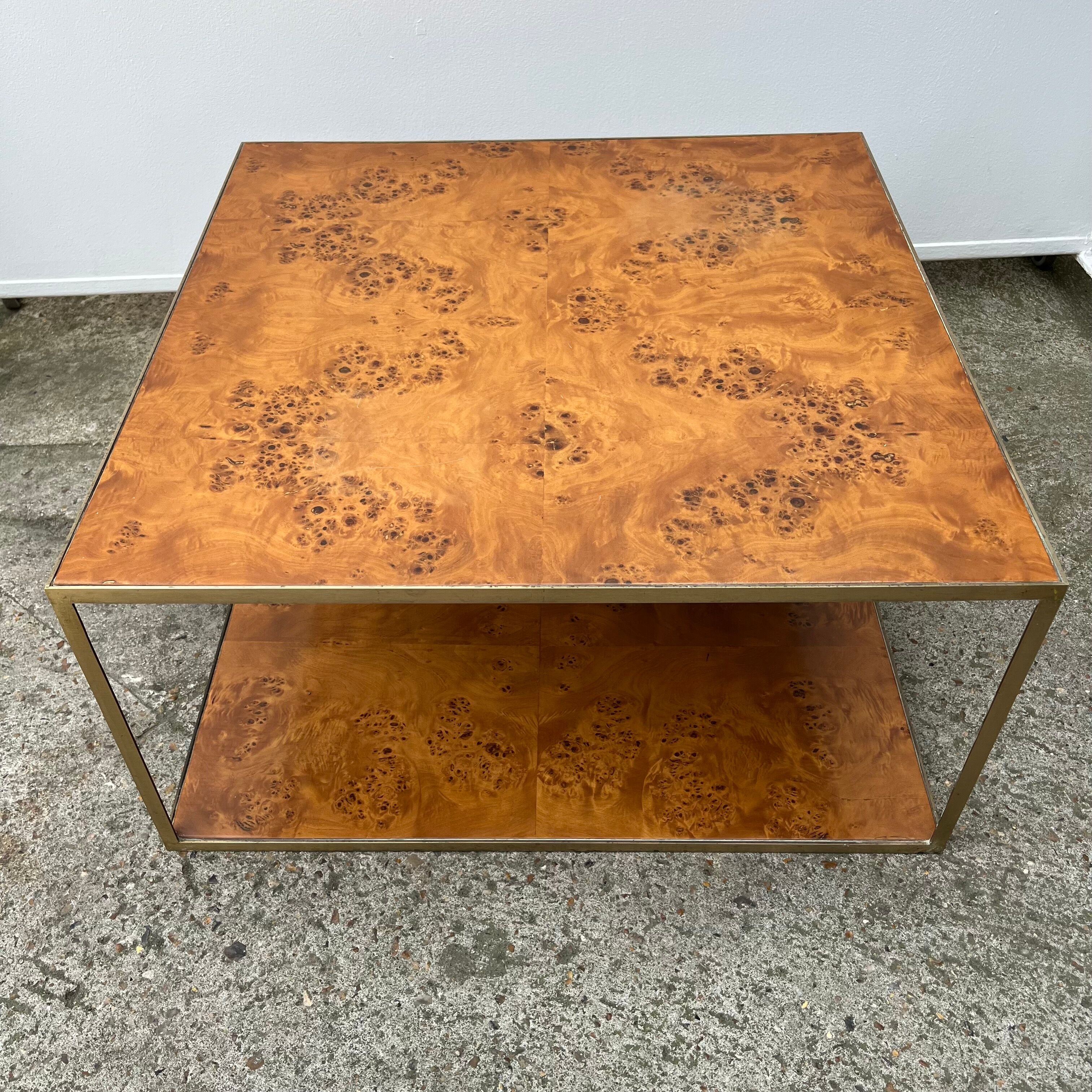 Elm magnifying glass squared coffee table