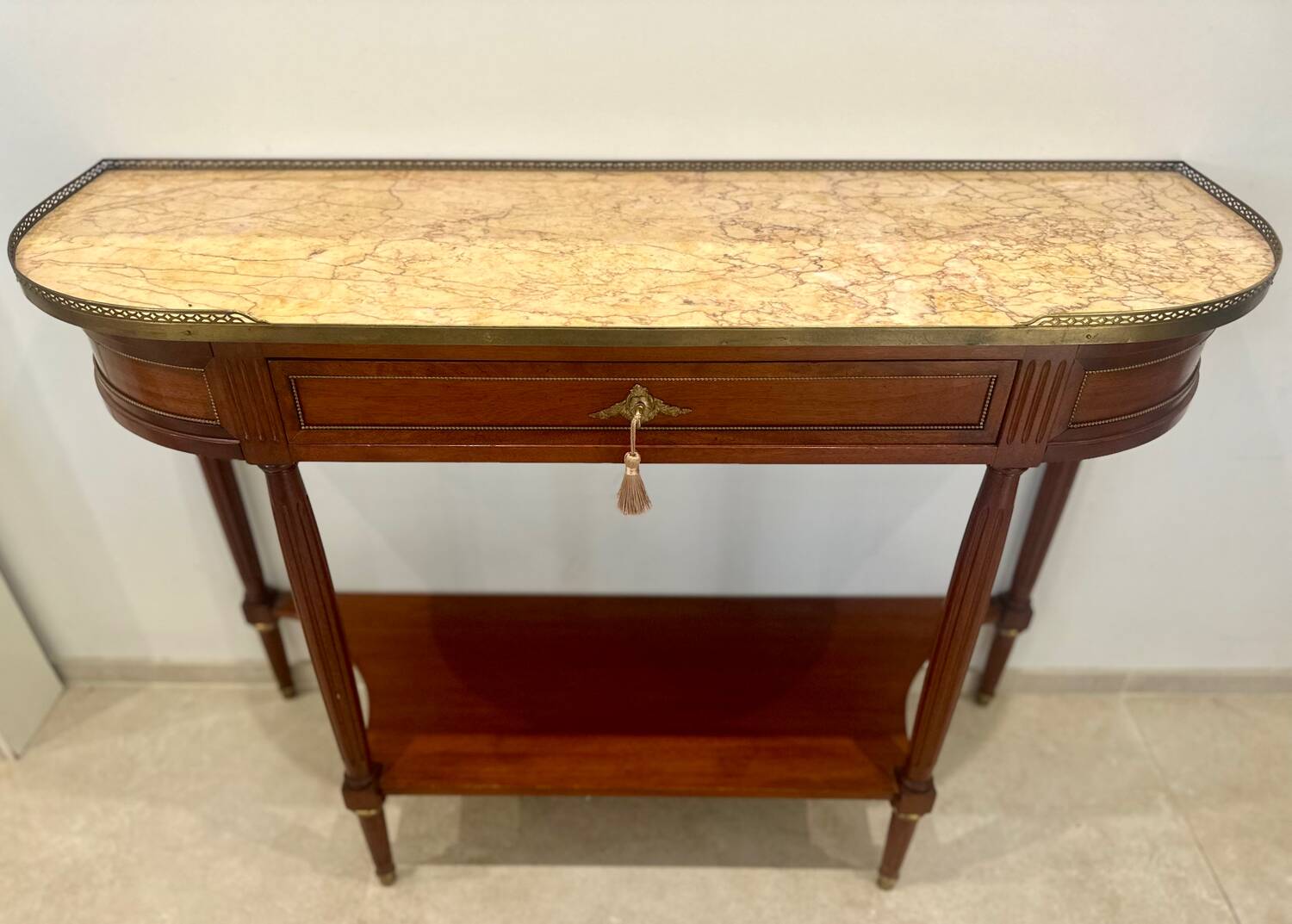 Louis XVI style mahogany console, 19th century