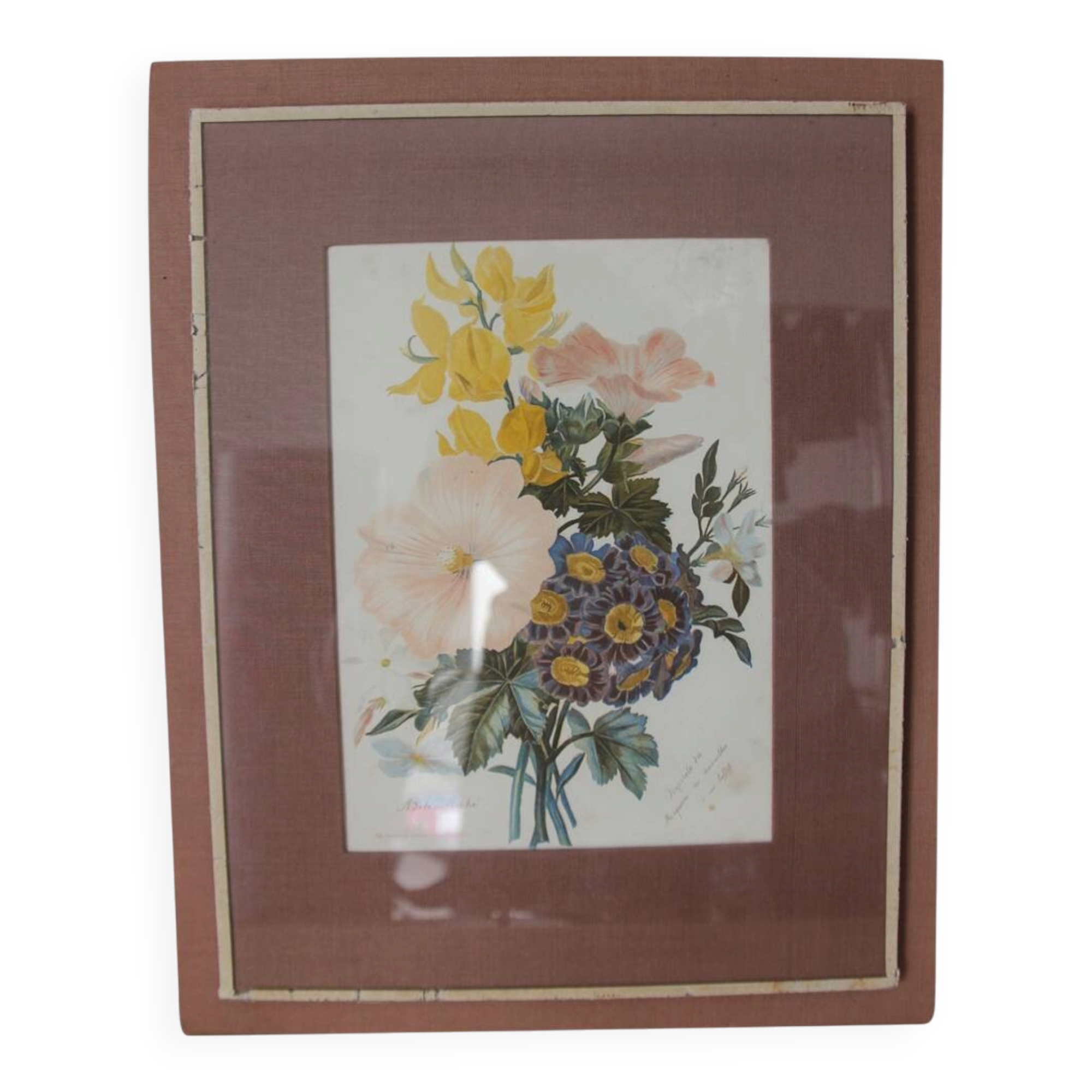 Gravure de fleurs