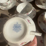 Frélon Frères porcelain service - 12 cups + coffee pot + milk jug F