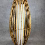 Living room lamp and rattan Italy 70s