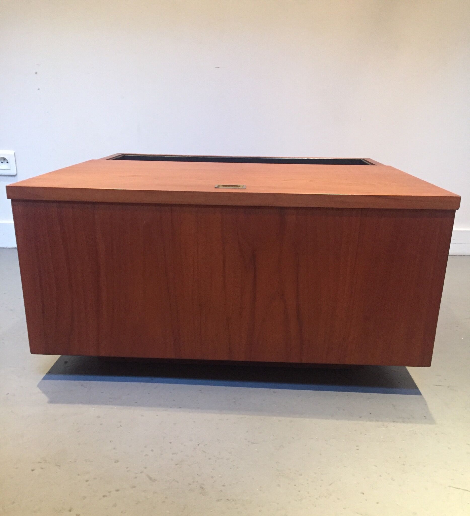 Table basse bar  scandinave avec jardinière intégrée