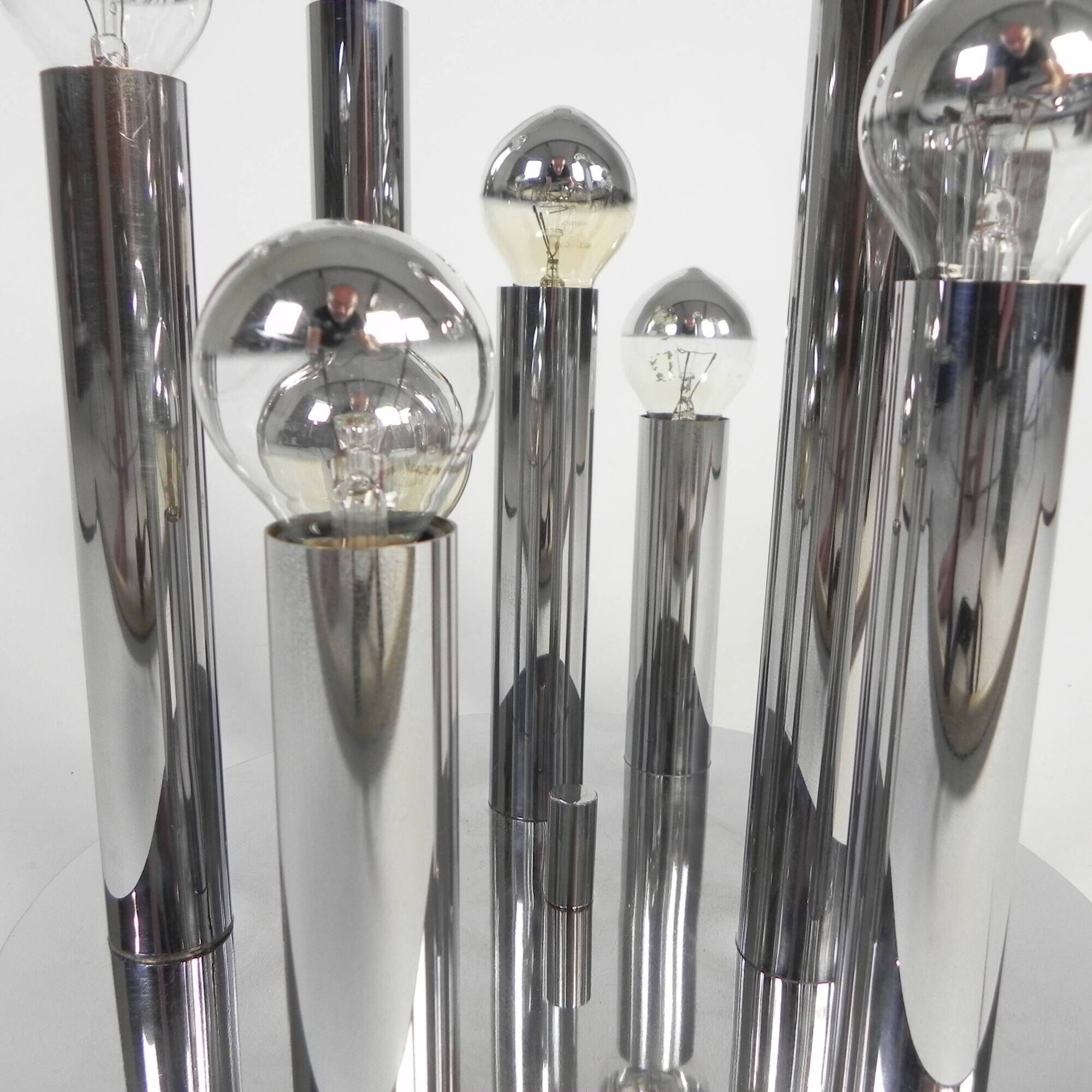 Sciolari 9-light ceiling lamp for Boulanger, 1970s