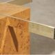 Coffee table in elm burl and tempered glass by Jean-Claude Mahey for Roche Bobois.