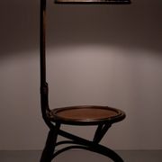 Fantastic Rattan Floor lamp and table 1970s