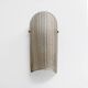 Pair of Murano Glass Wall Sconces Satin Smoke Glass and Brass, Italy