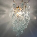 Italian murano glass polygon sconces, set of 2