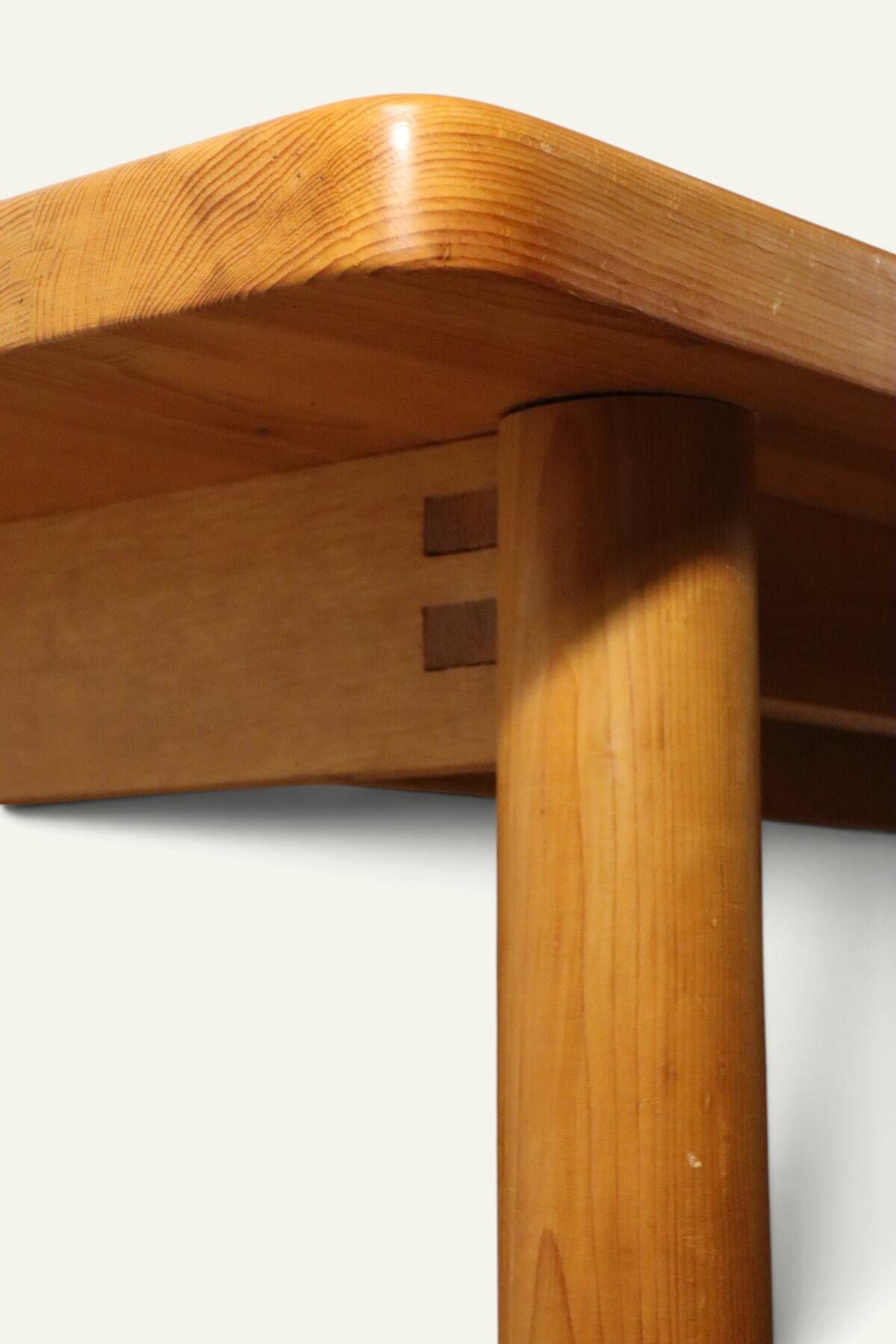 Table René Martin en pin massif moderniste, 1960