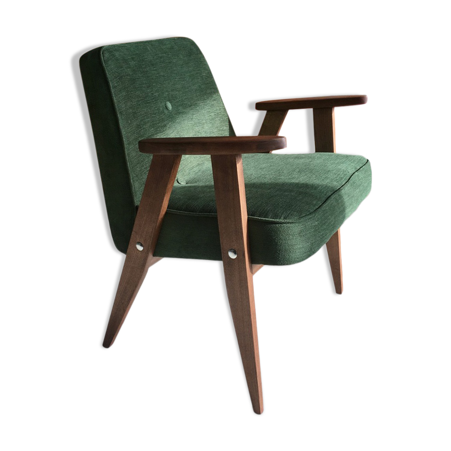 Fauteuil 366 polonais original du milieu du siècle conçu en 1962 par Józef Chierowski