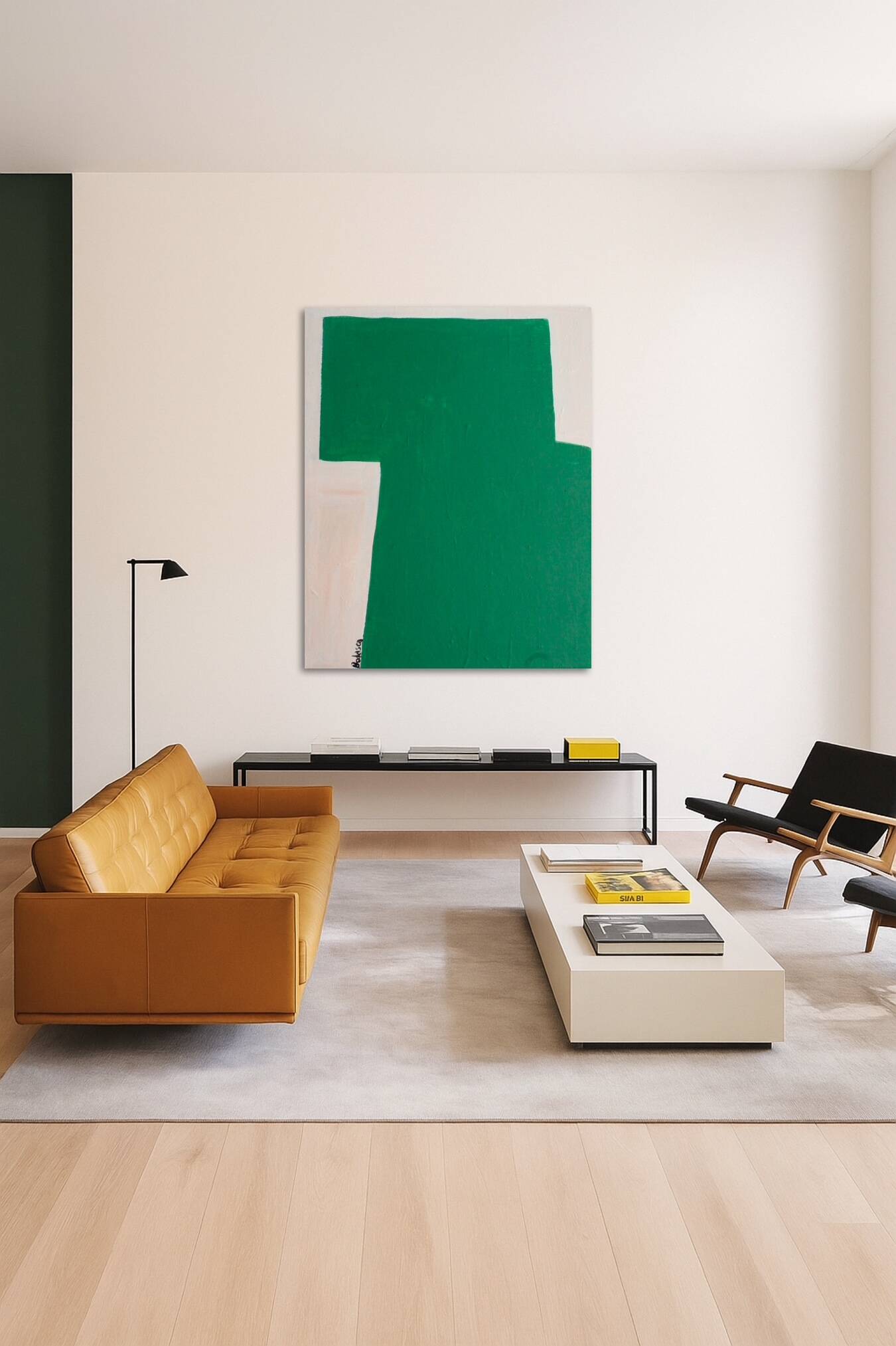 Contemporary art on canvas "verdant stillness" by Bodasca