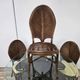 Ensemble table et quatre chaises en osier et bambou par Vivai Del Sud, 1970