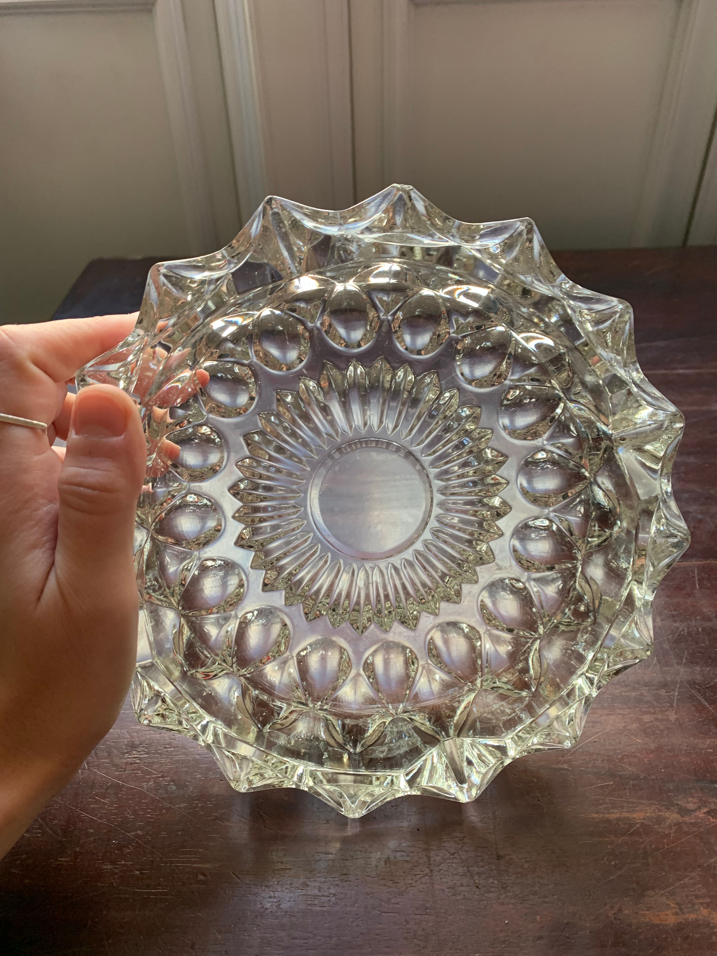 Cendrier en cristal vintage