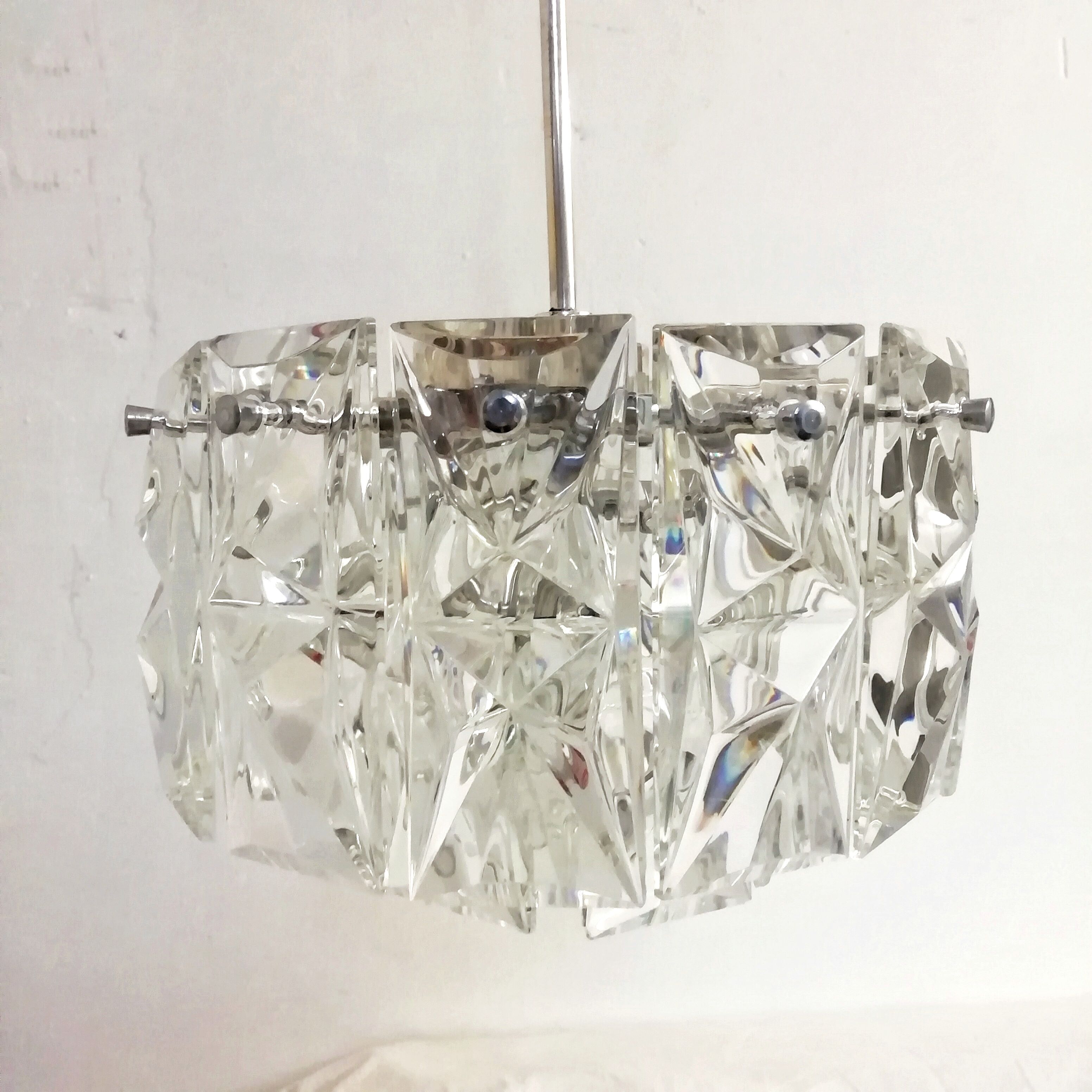 Kinkeldey glass ceiling lamp. 1970s