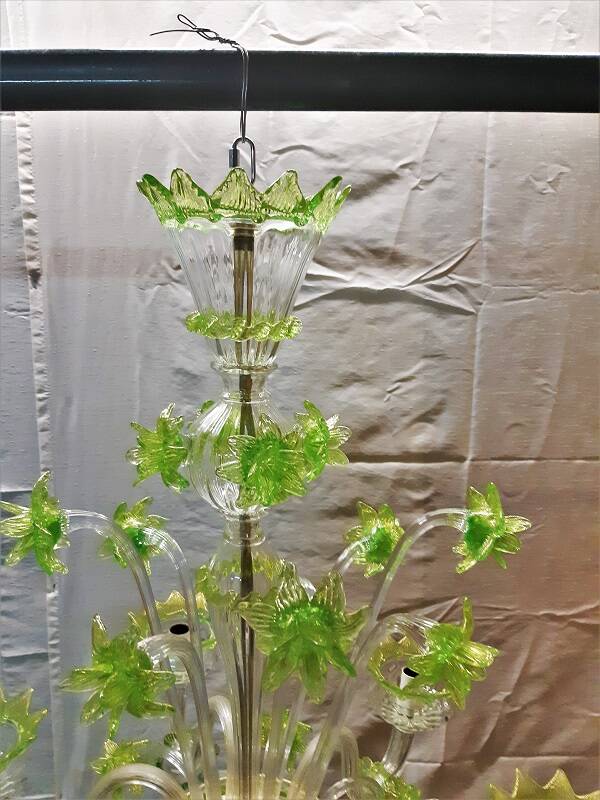 large Venetian Murano glass chandelier from the 1950s