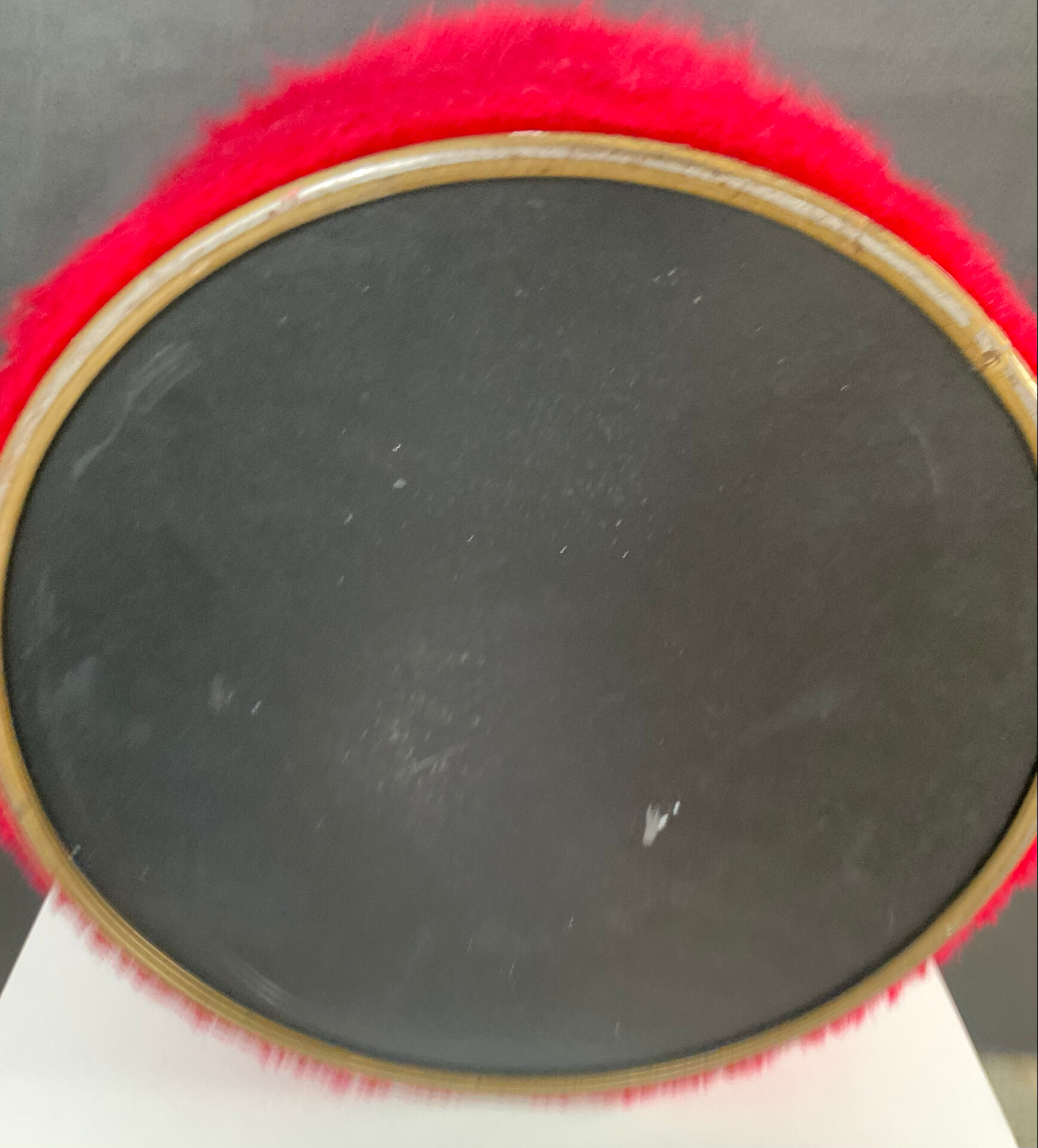 Faux fur storage pouffe from the 60s-70s.