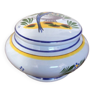 Old quimper henriot ceramic jewelry box decor vintage flowers