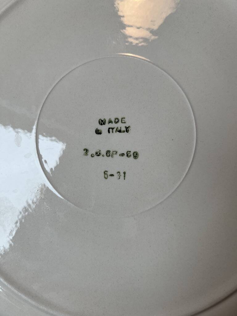 Fish and shellfish plates ceramic Italy vintage 1970 x8