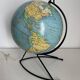 Vintage 1960 globe terrestrial world map Girard Barrère glass - 36 cm