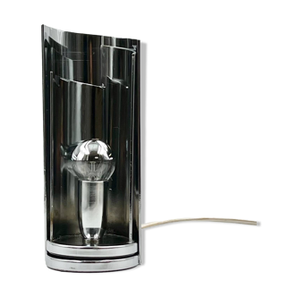 Space Age Chrome Metal Table Lamp Selenova TA447, Italy 1970s
