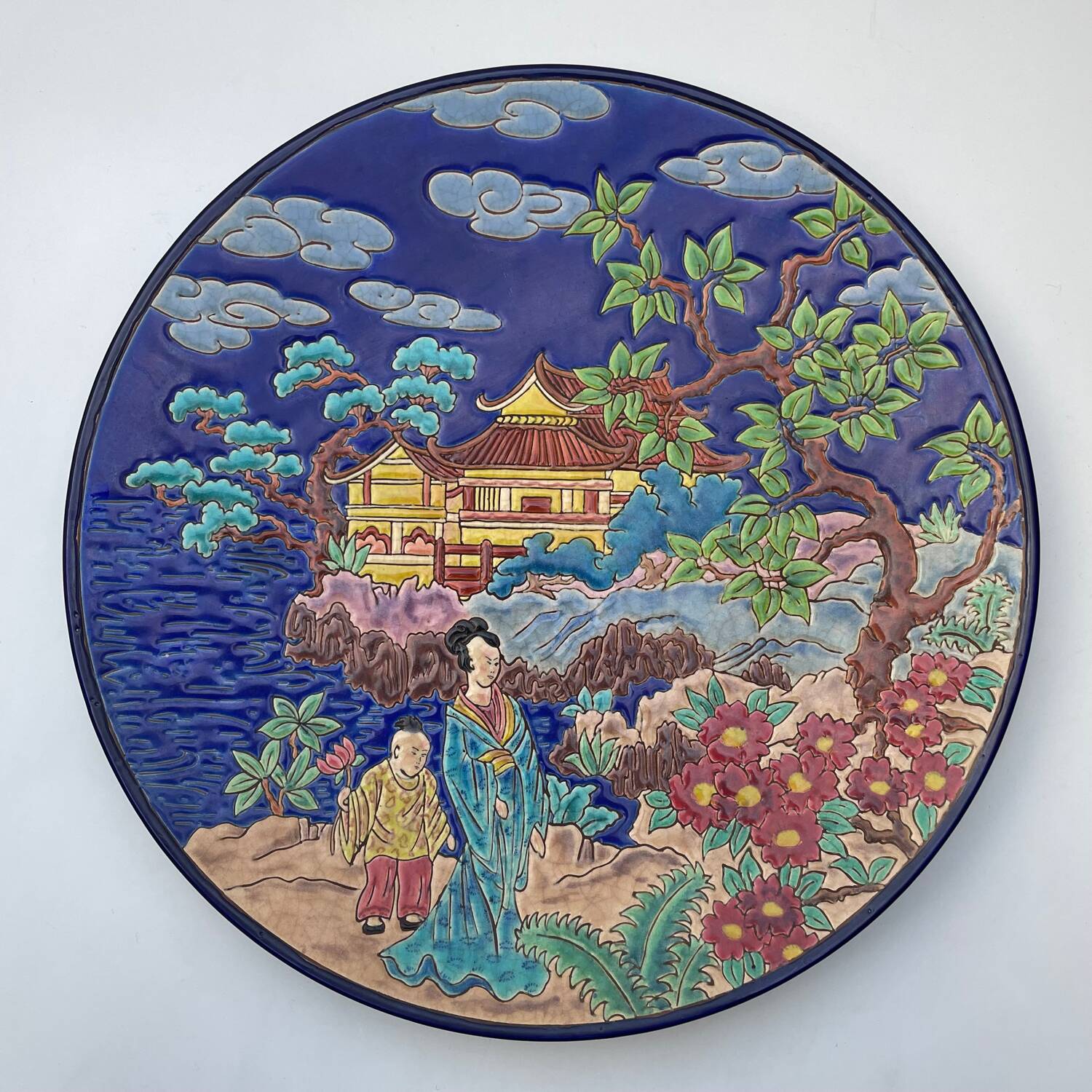 Assiette décorative Emaux de Longwy