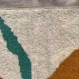 Handmade pure wool rug, size 2/3 m.