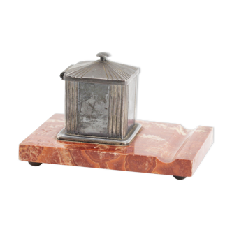 Ancient marble art deco inkwell