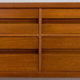 Poul Cadovius Teak dresser Wall Unit With a chest of drawers And 7 Shelves, Denmark 1960s